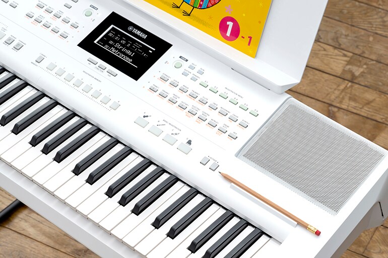 A holder for resting your pencil or smartphone on the instrument