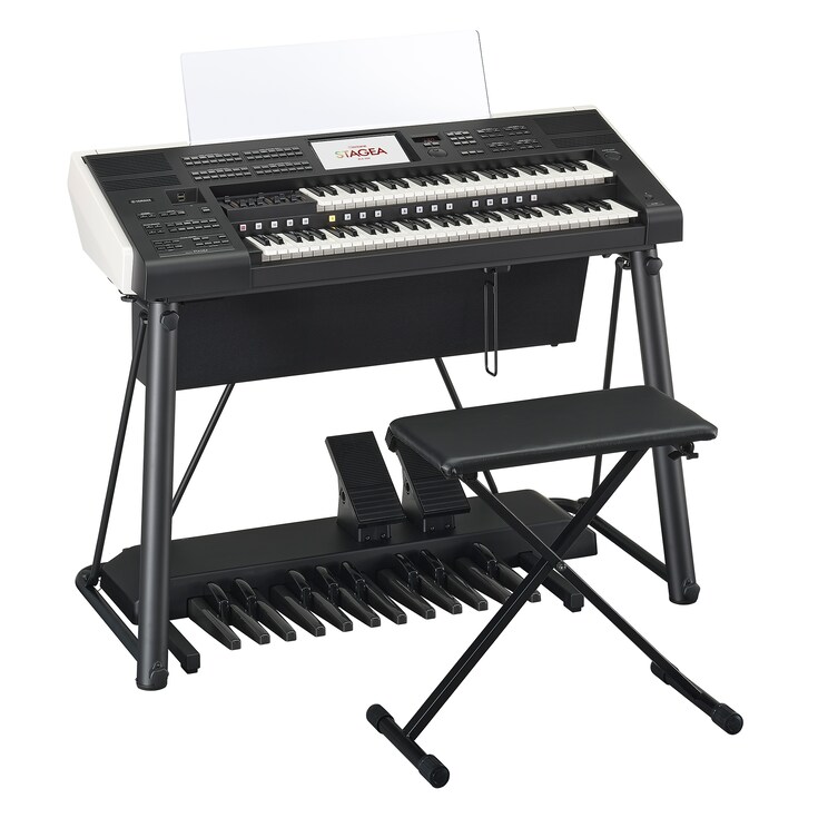 Diagonal view of the Yamaha Electone ELS-03X