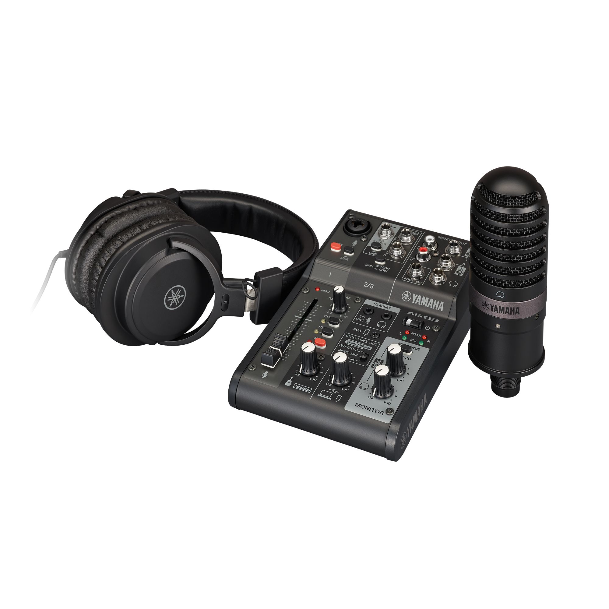 DJ機材 YAMAHA AG03 MK2 + audio-technica AT2020 AG03MK2 3-Channel Loopback Audio USB Mixer - Yamaha USA