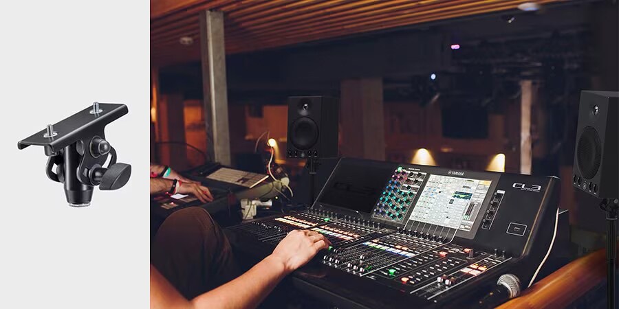 Yamaha Powered Monitor Speaker MSP3A as a temporary PA booth set up monitor speaker