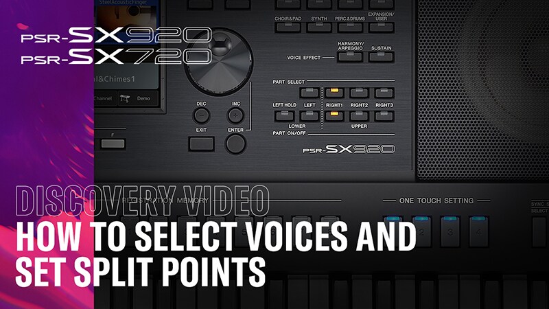 วิธีการเลือก Voice และตั้งค่า Split Point