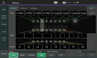 MODX+ มีฟังก์ชัน DAW Remote หรือไม่?