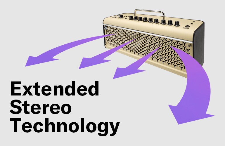 แม้จะมีขนาดที่เล็กกะทัดรัด แต่แอมป์ตัวนี้กลับมอบเสียงสเตอริโอที่กว้างโดยใช้เทคโนโลยี Desktop Audio ที่มีชื่อเสียงของ Yamaha