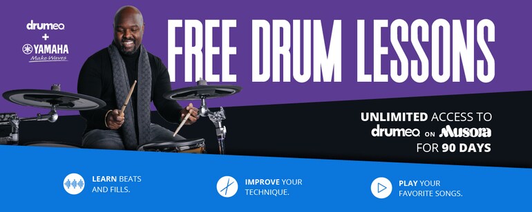 แบนเนอร์แคมเปญ Drumeo