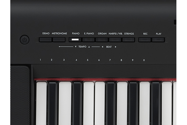 A close-up of the simple button interface