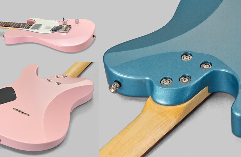 รูปทรงบอดี้ของกีตาร์รุ่น Pacifica SC Professional พร้อมการลบเหลี่ยมมุมเพื่อการเล่นที่คล่องตัวยิ่งขึ้น