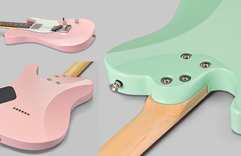 รูปทรงบอดี้ของกีตาร์รุ่น Pacifica SC Standard Plus พร้อมการลบเหลี่ยมมุมเพื่อการเล่นที่คล่องตัวยิ่งขึ้น