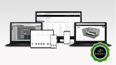 ภาพปกหลักสูตรสำหรับ “ระบบกระจายเสียงผ่านเครือข่ายที่ใช้งานง่าย” โดยแสดงภาพสวิตช์เครือข่ายของ Yamaha