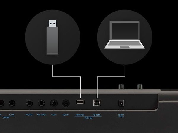 อินเทอร์เฟส/การบันทึกเสียงผ่าน USB
