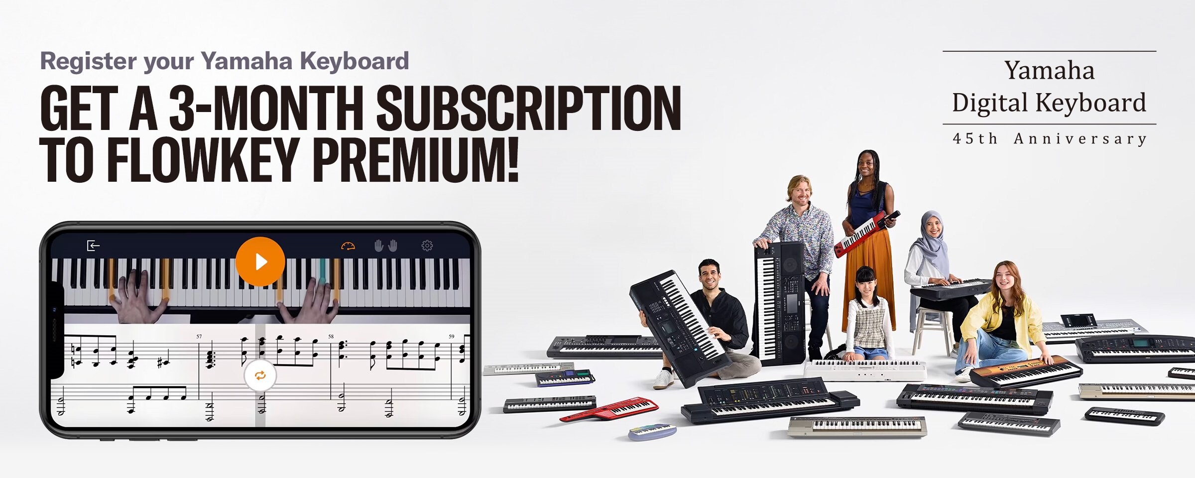 ภาพประชาสัมพันธ์หลักของแคมเปญ Flowkey